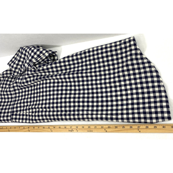 Mittoshop Gingham Shirt Womens Small Navy Blue White Check Oversized Button Top - Picture 9 of 9